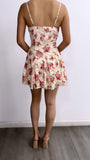 Niña Fresa Floral Lace Mini Dress- Ivory/Pink
