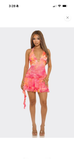 Se Puso Linda Halter Mesh Mini Dress- Pink Multi