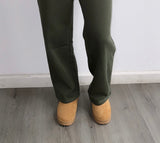 Cozy Central Suede Faux Fur Clogs- Camel