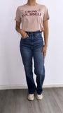 “Grow With Love” Oversized Graphic Tee- Light Mauve