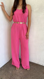 Kary Flowy Jumpsuit- Pink