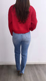 Most Hearted Sweater- Red/Tan