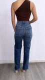 Sergio High Rise Dad Jeans-Dark Wash