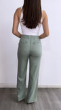 By The Coast High Rise Linen Pants- Turquoise
