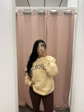 California Oversized Pullover Sweater- Beige