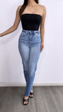 Hendrick High Rise Straight Leg Jeans- Medium Wash