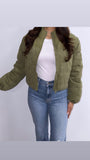 Chicago Corduroy Puffer Jacket- Olive