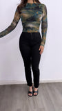 Devin High Rise Slim Straight Jeans- Black