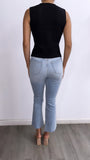 Arlene Thick Ribbed Vest Top- Black
