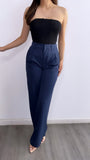 Let's Make A Deal High Rise Pants- Navy Blue