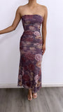 Isn't She Lovely Floral Tube Maxi Dress- Purple