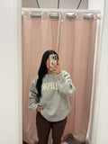 California Oversized Pullover Sweater- Heather Grey