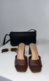 Hit Replay Block Heels- Brown