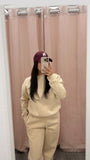 Minimal Living Straight Leg Sweat Set- Cream