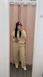 Minimal Living Straight Leg Sweat Set- Cream