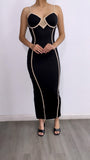 Turn My Way Silhoette Maxi Dress- Black