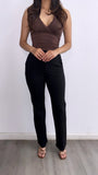 Wess High Rise Pants- Black