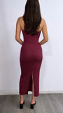 Anissia Tube Midi DRess- Burgandy