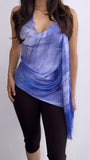 Xenia Marble Scarf Top- Purple/Brown