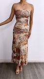 Isn't She Lovely Tube Floral Maxi Dress- Ivory