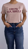 “Grow With Love” Oversized Graphic Tee- Light Mauve
