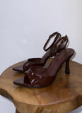 After 5pm Ankle Strap Heels- Brown Gloss