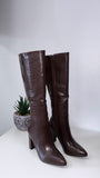 Wild About You Knee High Croc Boots- Chocolate