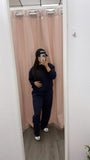 Minimal Living Straight Leg Sweat Set- Navy Blue