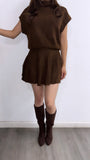 Unflitered Suede Knee High Boots- Brown
