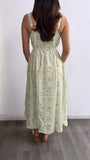 Full Bloom Floral Midi Dress- Sage