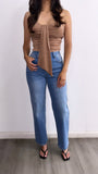 Rayannon Tube Corset Top- Taupe