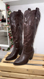 Frontera Studded Cowgirl Boots- Chocolate