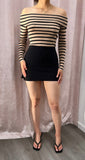 No pressure High Rise Mini Skort- Black