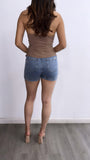 Ken High Rise Denim Skort- Medium Wash