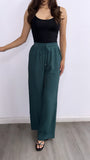 Simply The Best Wide Leg Pants- Emerald Green