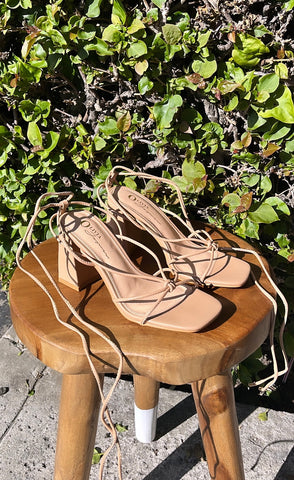 Love Or Lust Strappy Heels- Nude