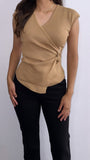 Sasha Ribbed Short Sleeve Top