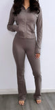 Athleisure High Rise Flare Leggings- Mocha