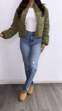 Chicago Corduroy Puffer Jacket- Olive
