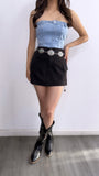 Briar Cargo Mini Skort- Black