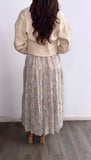 Hidden Garden Flowy Floral Maxi Dress- Ivory