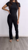 Athletic Short Sleeve Top- Black