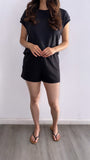 Take It Easy Scuba Short Set- Black