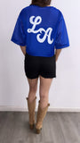 Los Angeles Oversized Lace Jersey- Royal Blue