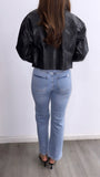 Maciel Faux Leather Jacket- Black