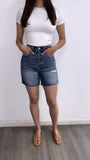 Basic Rewind Short Sleeve Top- White