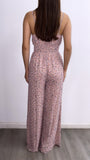 Dainty Floral Flowy Jumpsuit- Lavender Multi