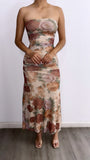 Isn't She Lovely Tube Floral Maxi Dress- Ivory