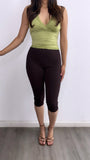 Keldron Capri Pants- Brown