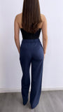 Let's Make A Deal High Rise Pants- Navy Blue